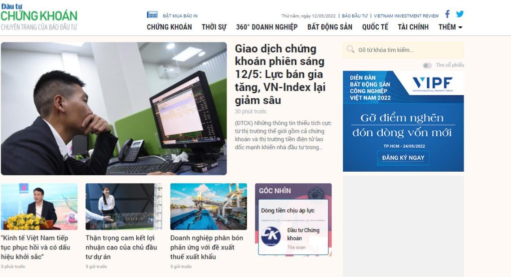 báo đầu tư chứng khoán online